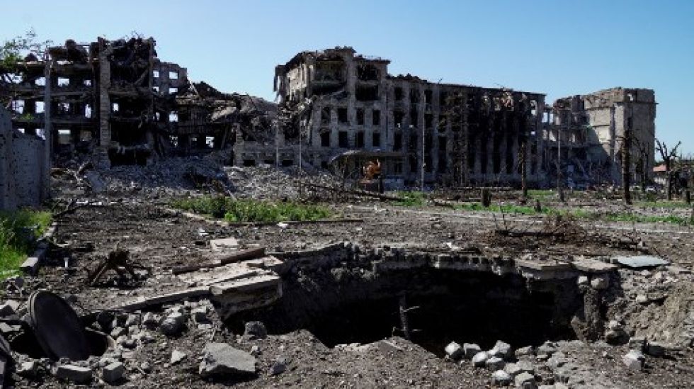Una vista de la ciudad de Mariupol el 2 de junio de 2022, en medio de la acción militar rusa en curso en Ucrania.