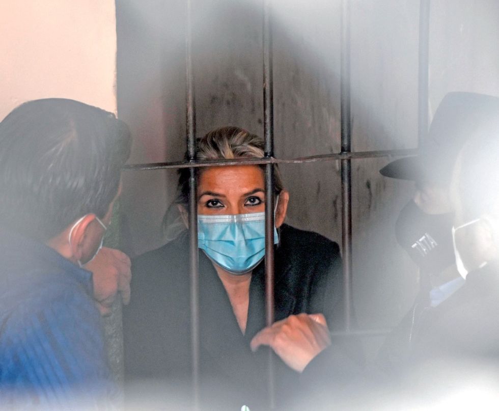 Jeanine Áñez en marzo de 2021.