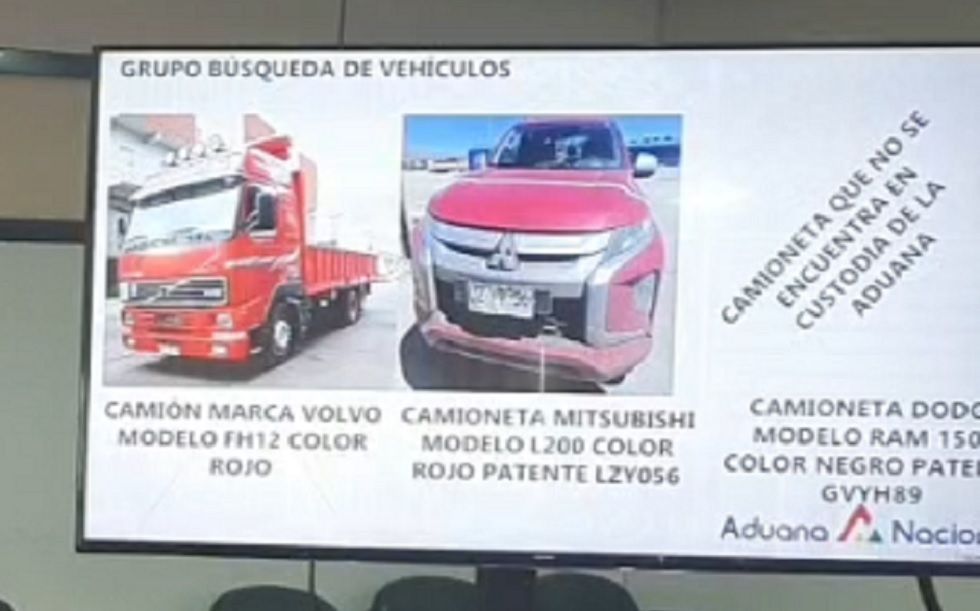 La Aduana expuso la situación de tres vehículos reportados como robados en Chile.