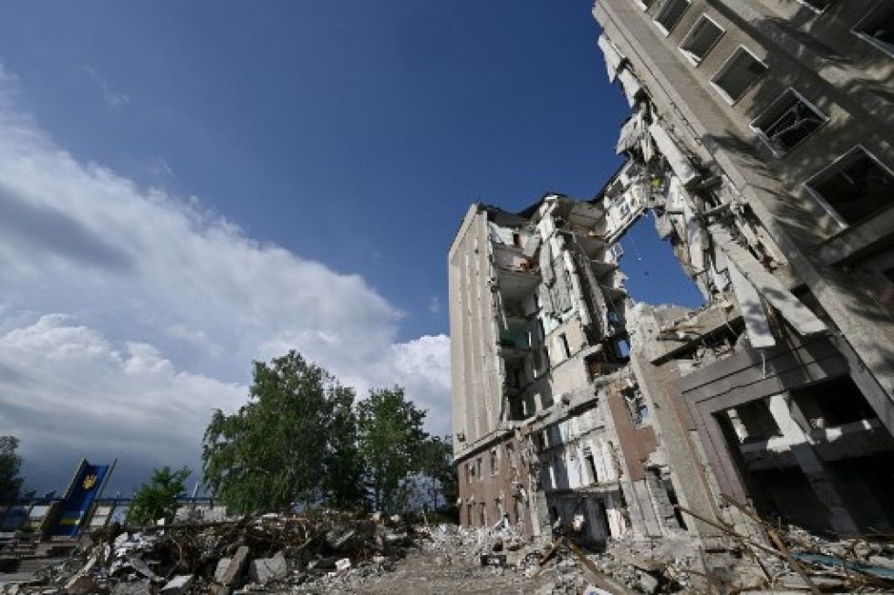 Un edificio del Gobierno regional destruido por un ataque con misiles rusos en marzo de 2022, en la ciudad de Mykolaiv.