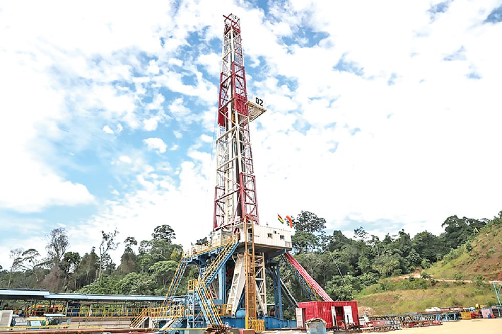 POZO. Una imagen del Margarita 10, que comenzó a producir el 9 de junio, según confirmó YPFB.