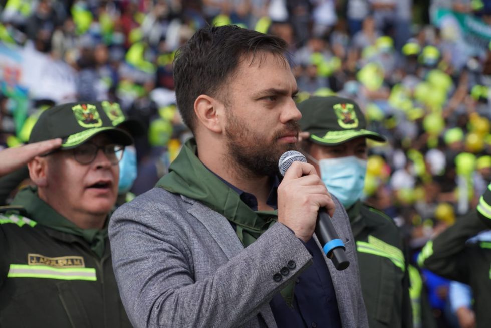 El ministro de Gobierno, Eduardo del Castillo, este lunes en Santa Cruz.