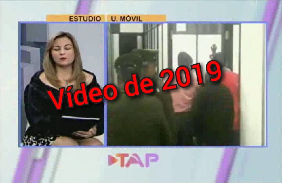 Una captura del video de 2019 sobre la detención del funcionario de Derechos Reales.