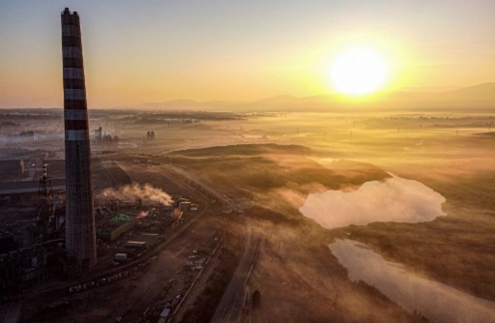 Vista de la planta de Puchuncaví, conocida como el "Chernobil chileno", ubicada a unos 140 kilómetros de la capital, Santiago.