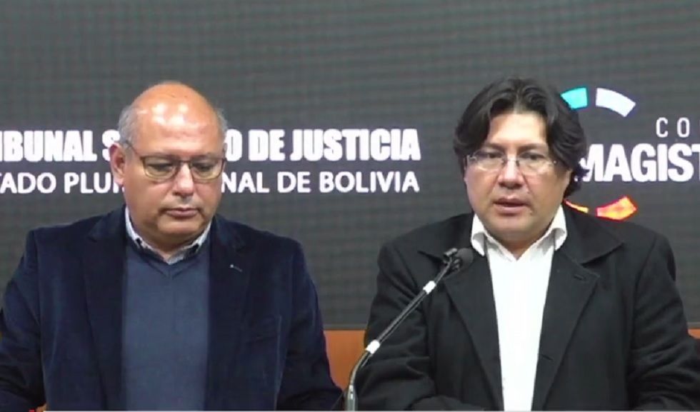 La conferencia de prensa de los presidentes del TSJ y el Consejo de la Magistratura.