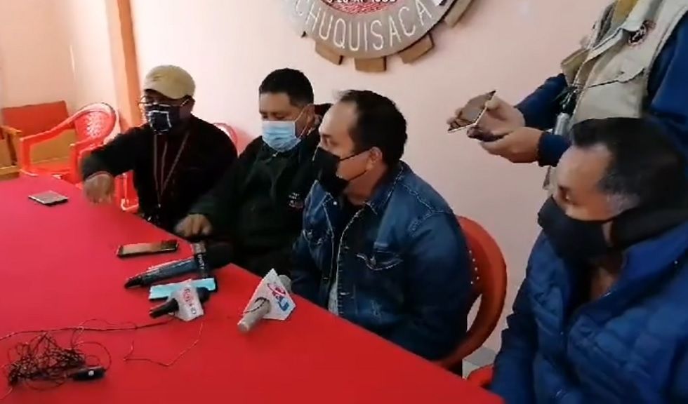 La conferencia de prensa de los dirigentes de la COD. 