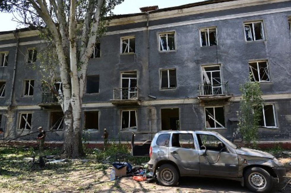 Un complejo residencial totalmente destruido en la ciudad ucraniana de Kramatorsk, luego de un intenso bombardeo por parte de las tropas rusas.