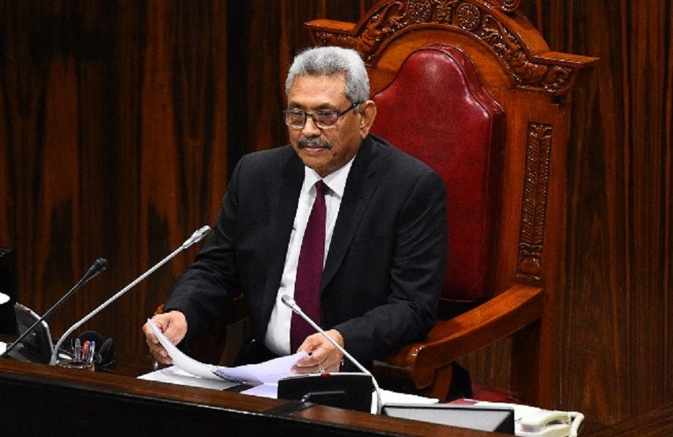 Gotabaya Rajapaksa, en su primer discurso político en el parlamento nacional después de su aplastante victoria electoral, en 2020.