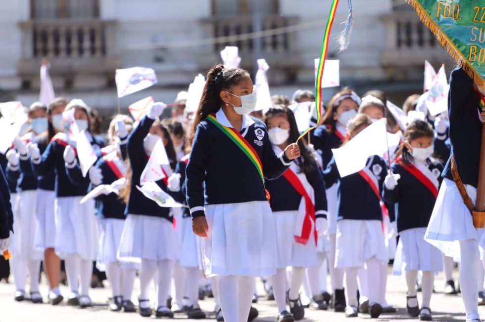 El desfile escolar por el 6 de Agosto se realizará este jueves en Sucre