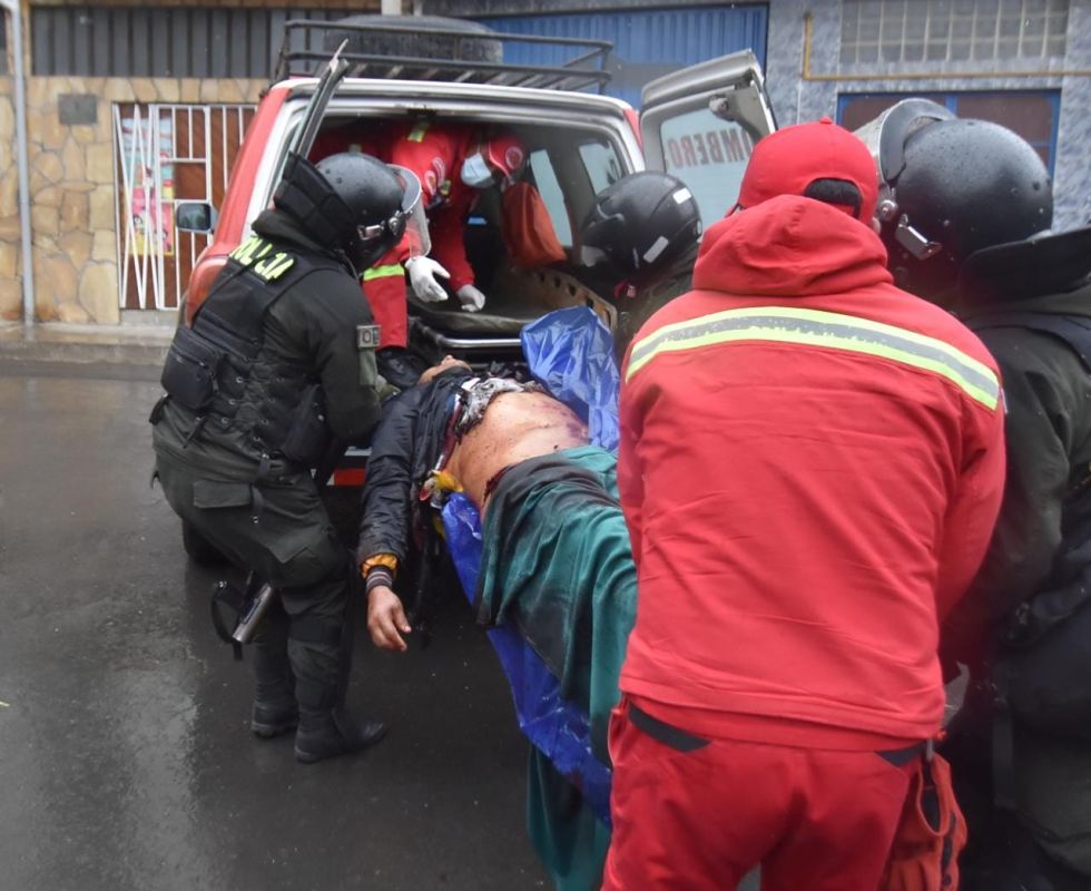 El cocalero herido esperó varios minutos para ser asistido. 
