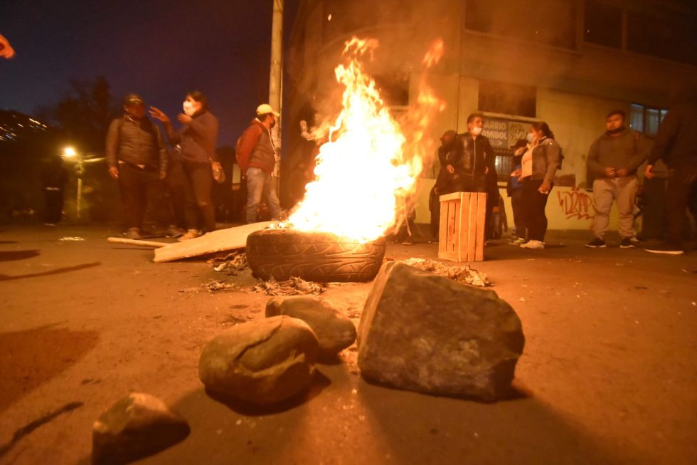 Cocaleros tras el fracaso del diálogo entre los dirigentes de Adepcoca y el Gobierno nacional.