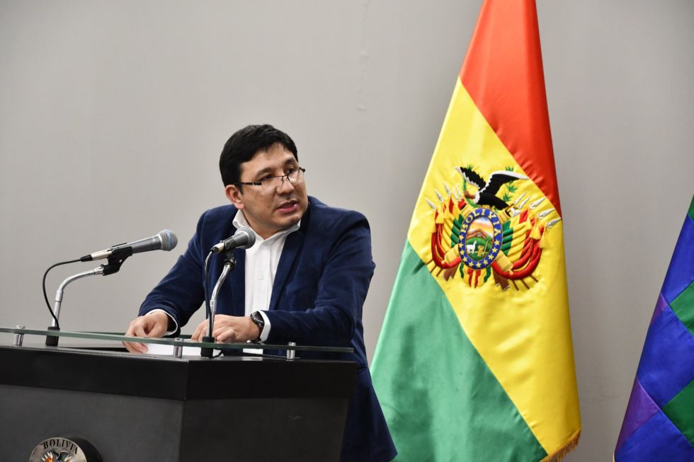 El ministro de Hidrocarburos y Energías, Franklin Molina, en una conferencia de prensa anterior.