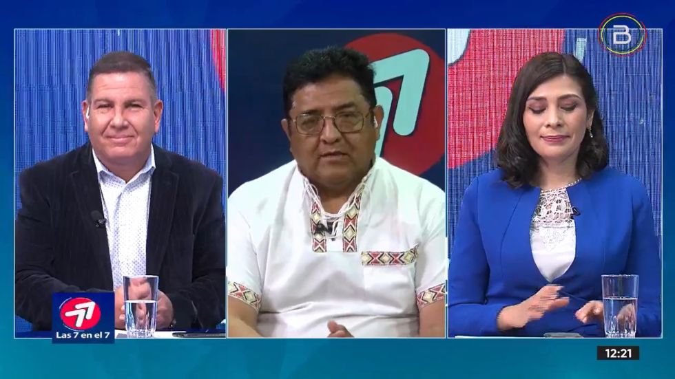 El ministro de Desarrollo Rural y Tierras, Remmy Gonzales, en entrevista con Bolivia TV este domingo.