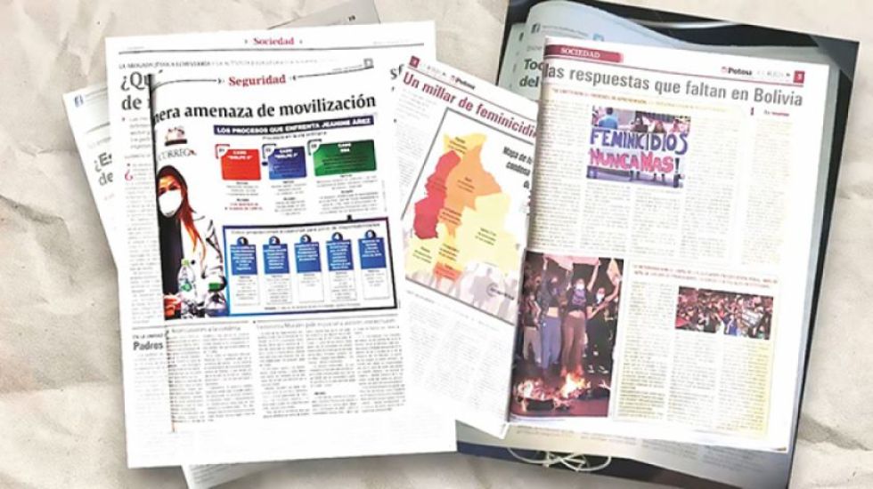 EL POLÍGRAFO. Concluye la alianza de seis medios para luchar contra la desinformación; en la foto, algunas notas de CORREO DEL SUR.