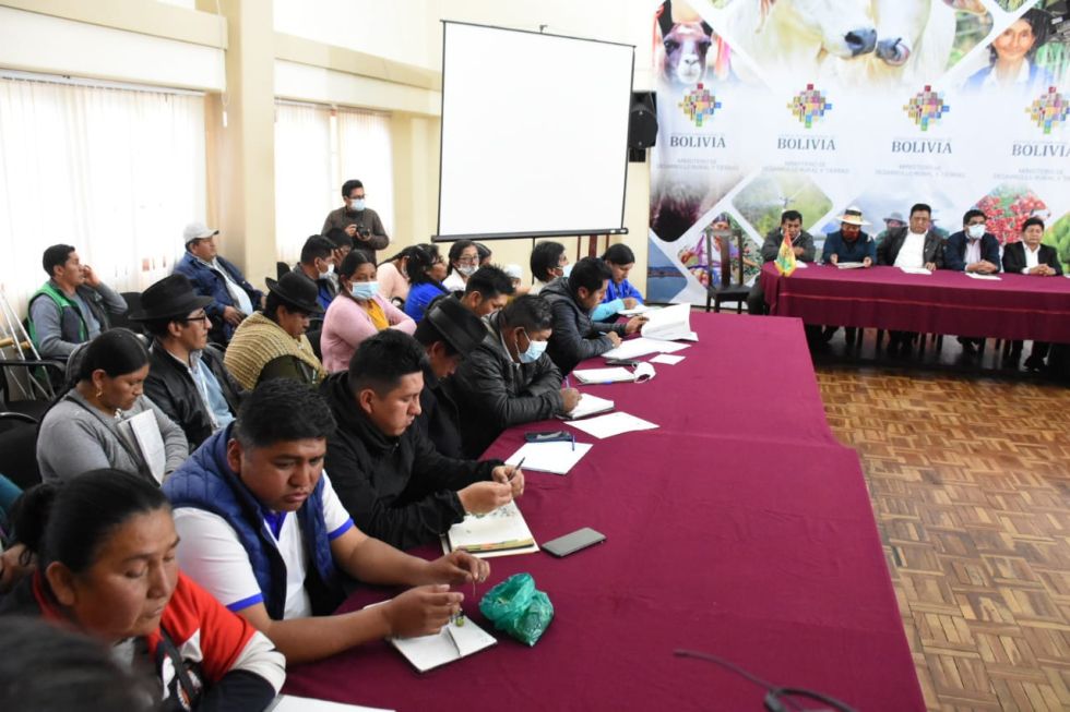 El Ministerio de Desarrollo Rural y Tierras instaló mesas de trabajo con alcaldes de los Yungas y dirigentes de Cofecay.