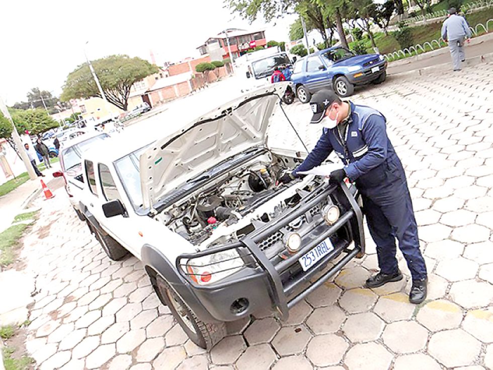 SUCRE. La Policía habilitó seis puntos de control para la inspección técnica vehicular.