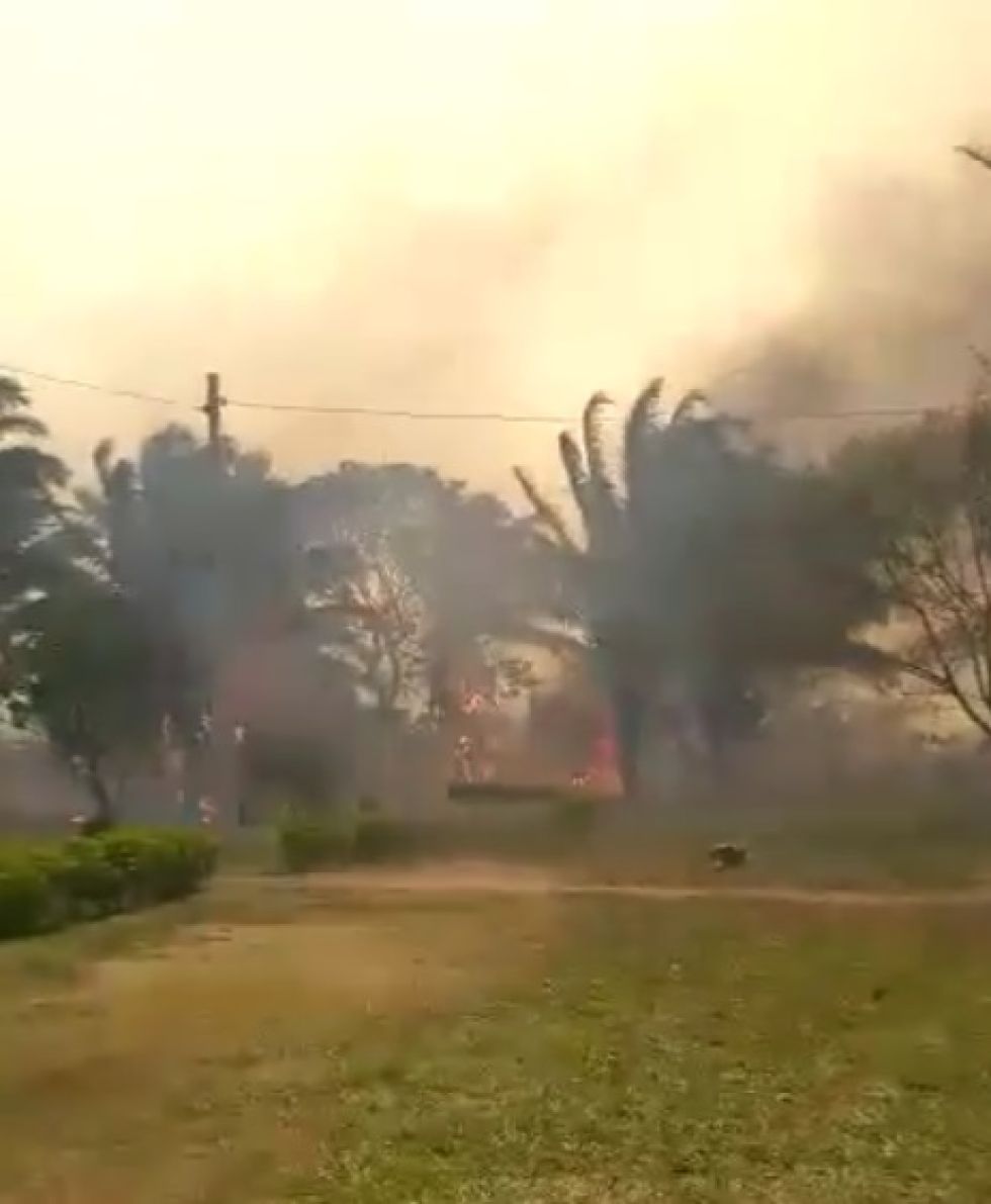 Incendio en la comunidad Peji Chico.