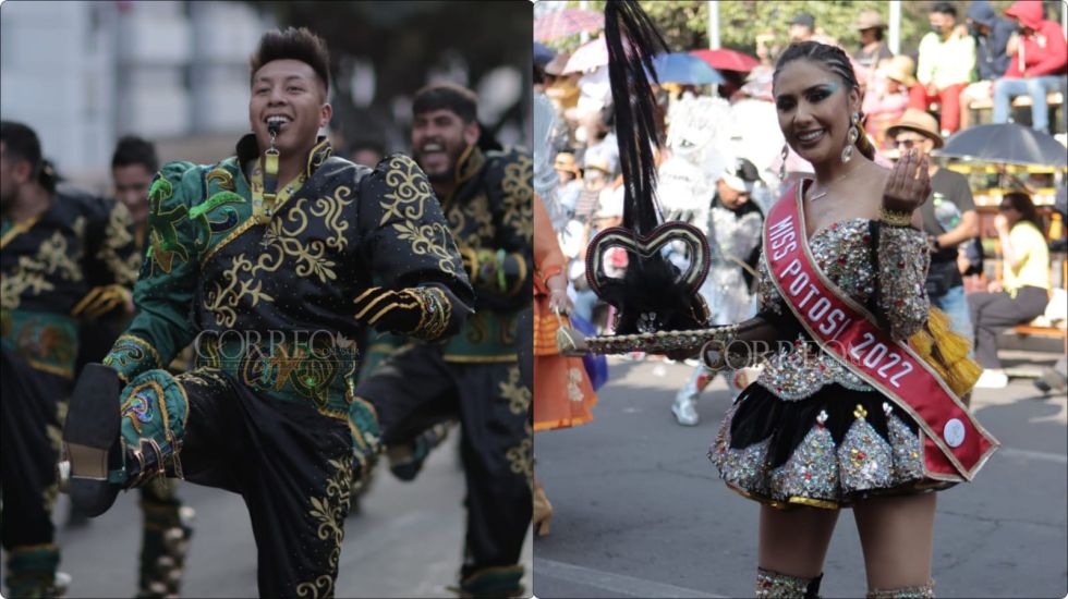 El campeón mundial de raquetbol, Conrrado Moscoso, y la Miss Potosí, Ximena Maygua.