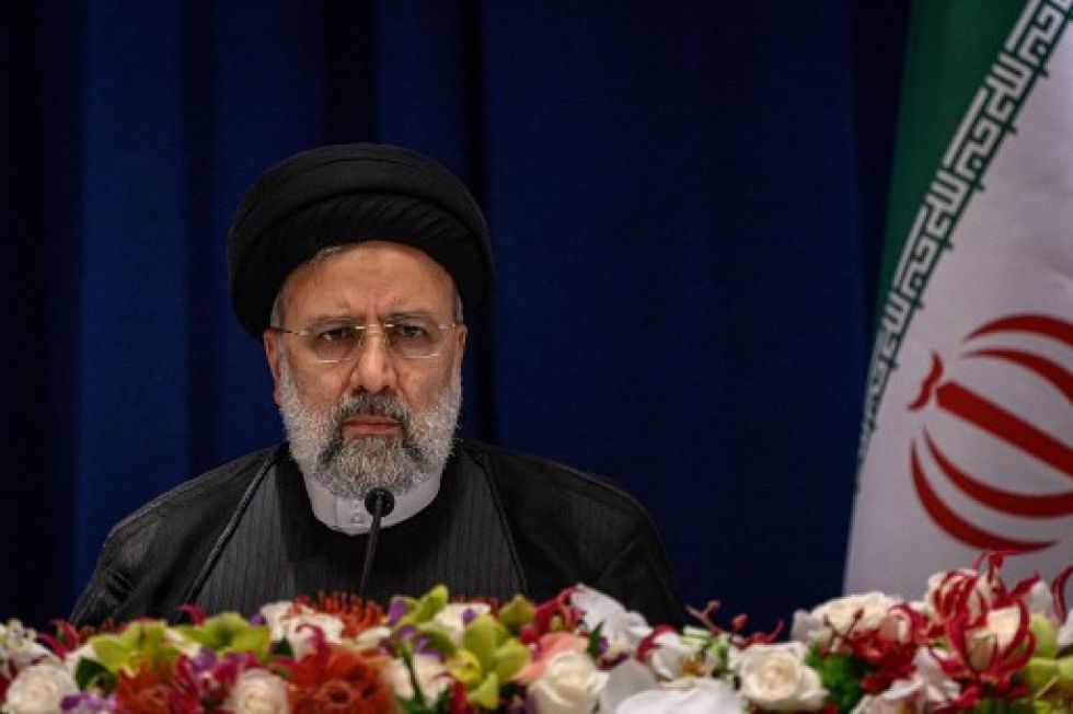 El presidente de Irán, Ebrahim Raisi, da una conferencia de prensa en Nueva York, este jueves.