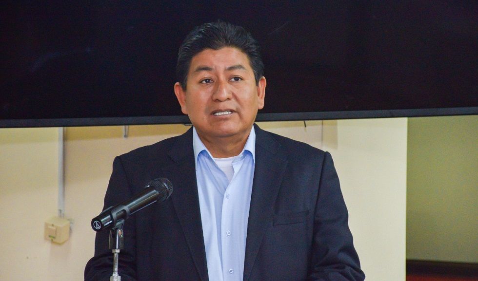 El ministro de Obras Públicas, Edgar Motaño, ofreció este jueves una conferencia de prensa.