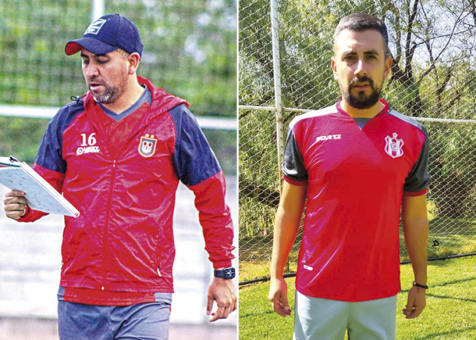 Sebastián Núñez, entrenador de la “U” y Rodrigo Venegas, estratega de Independiente.