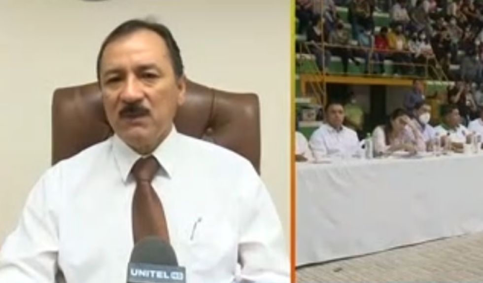 El presidente del comité por el Censo, Vicente Cuéllar, en una entrevista con Unitel.