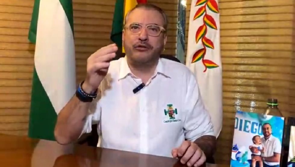 El Comité pro Santa Cruz difundió un video grabado de su presidente Rómulo Calvo.