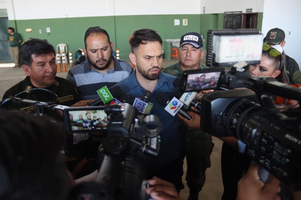 El ministro de Gobierno, Eduardo del Castillo, reapareció ante los medios.