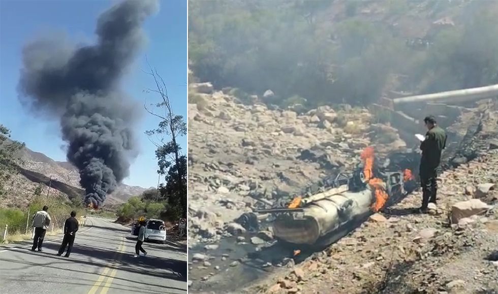 El incendio del camión cisterna en Camargo. 