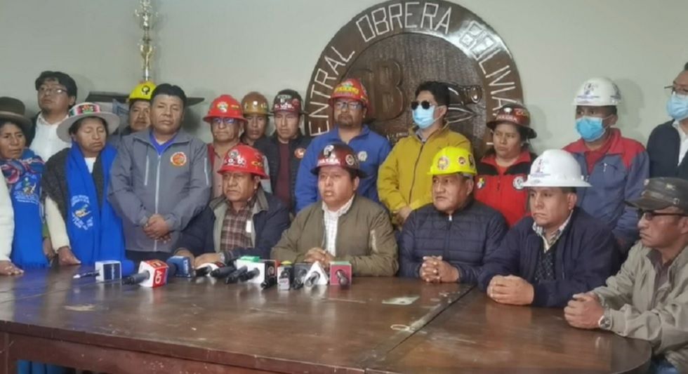 El pronunciamiento de la dirigencia obrera ante la violencia en Santa Cruz. 