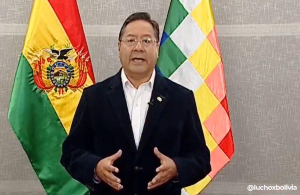 El presidente Luis Arce este viernes.