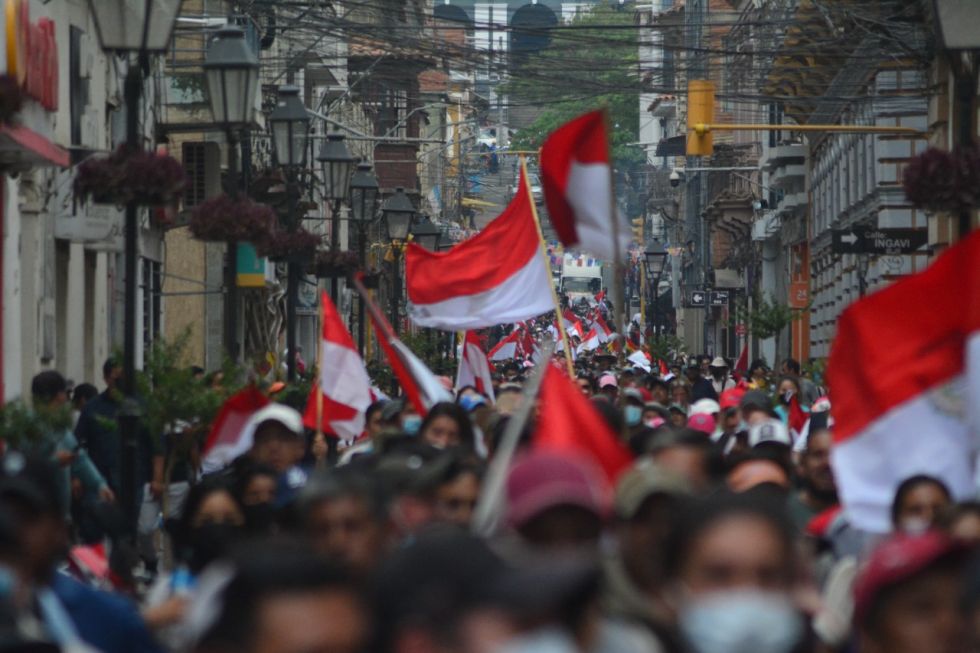 Tarijeños marcharon este viernes pidiendo Censo en 2023.