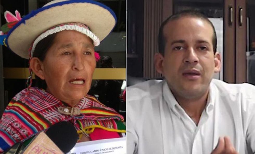La exdiputada del MAS Lidia Patty y el gobernador de Santa Cruz, Luis Fernando Camacho.