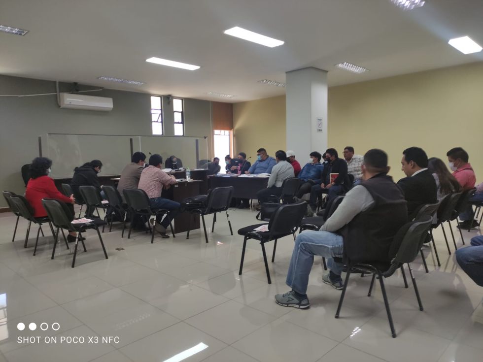 Audiencia de apelación este viernes, en el Tribunal Departamental de Justicia de Chuquisaca.
