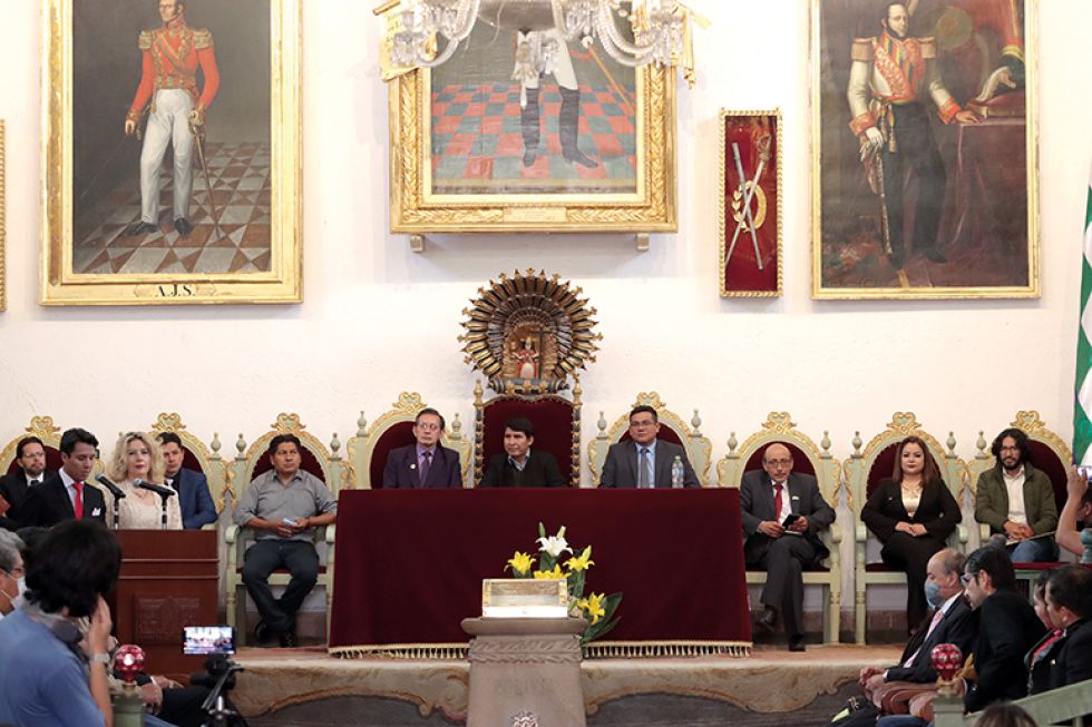 ENTREGA. El acto por los 35 años del Diario de la Capital, en la Casa de la Libertad, el viernes.