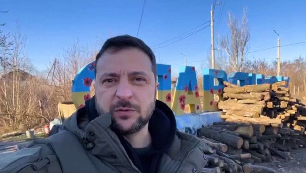 El presidente de Ucrania, Volodimir Zelensk, en un video difundido en redes sociales.