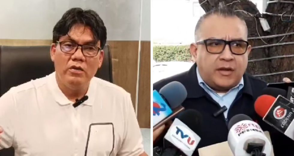 El diputado Héctor Arce (MAS) en una entrevista anterior y el exviceministro Nelson Cox este martes.
