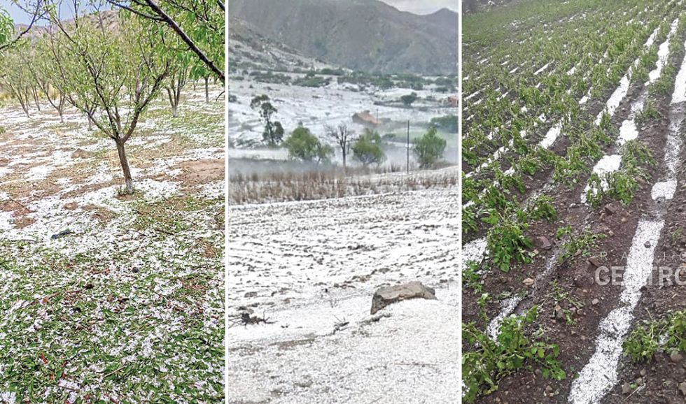 CLIMA. Las granizadas caídas en esta semana en San Lucas, Zudánez y Sopachuy, en Tese orden.