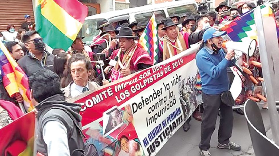 OFICIALISMO. Organizaciones sociales expresaron su rechazo al pedido de liberación de Camacho.