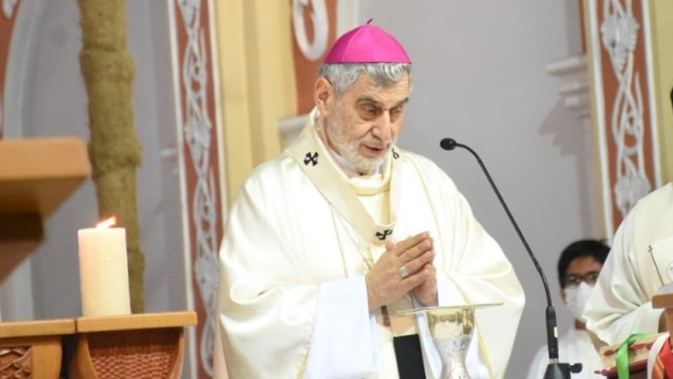 El monseñor Sergio Gualberti, arzobispo emérito de Santa Cruz.