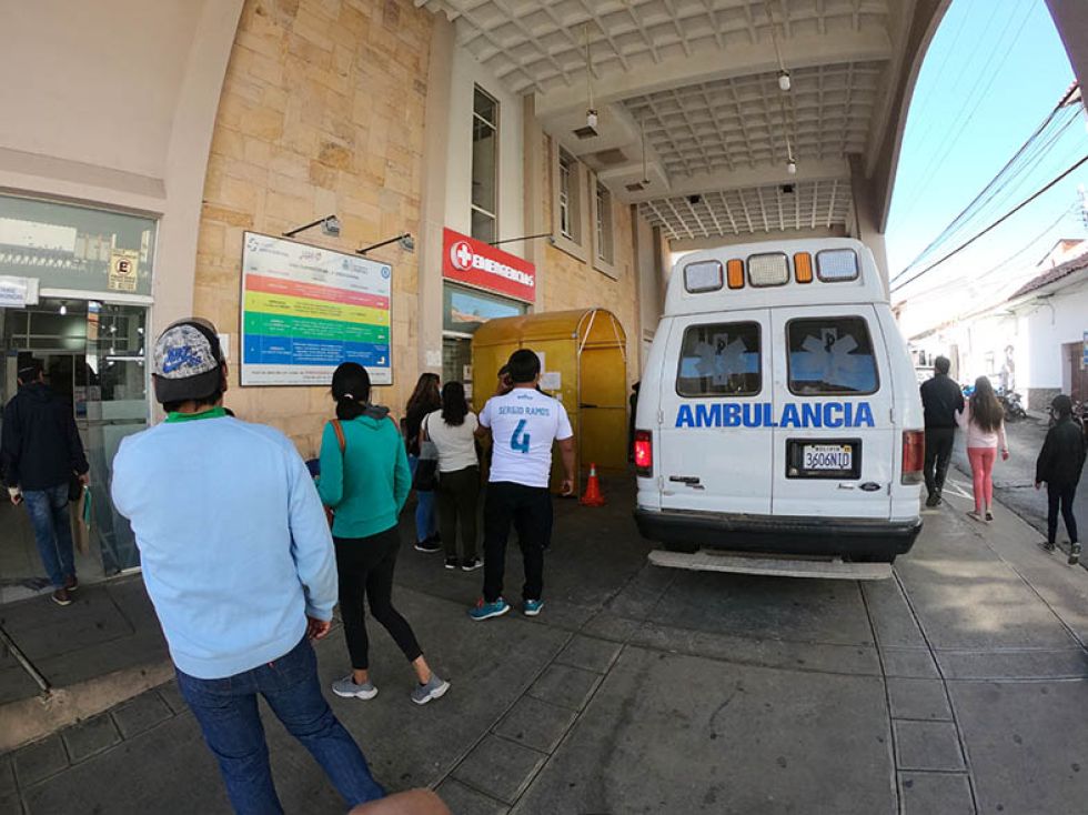EMERGENCIAS. El ingreso al servicio de Urgencias del hospital Santa Bárbara