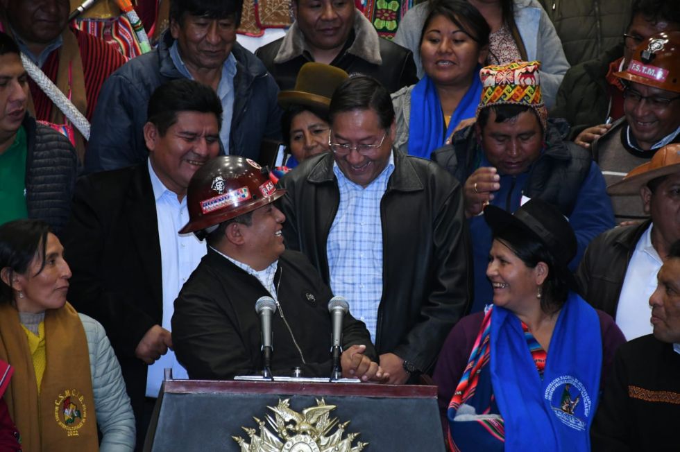 La conferencia de prensa del presidente Luis Arce y el Pacto de Unidad.
