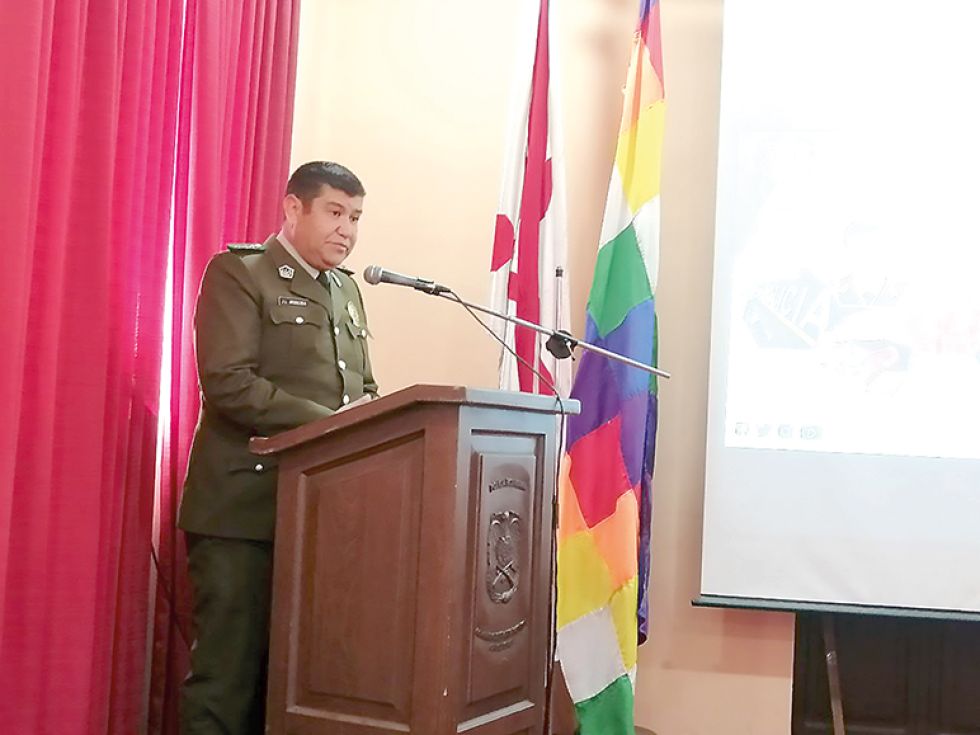 AUTORIDAD. El director departamental de la Felcc de Chuquisaca, José Luis Arancibia.