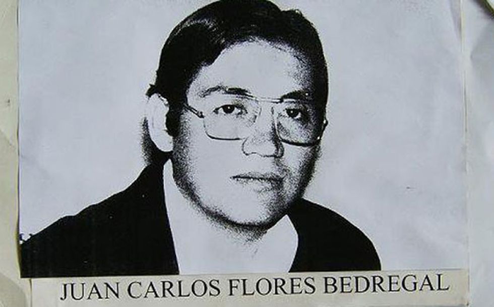 Juan Carlos Flores Bedregal, desaparecido durante la dictadura de Luis García Meza.