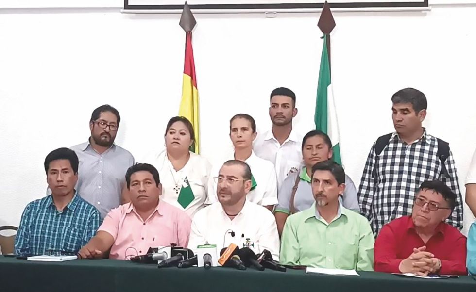 SECTOR. El bloque cívico contestatario al Gobierno en una de sus últimas apariciones públicas.