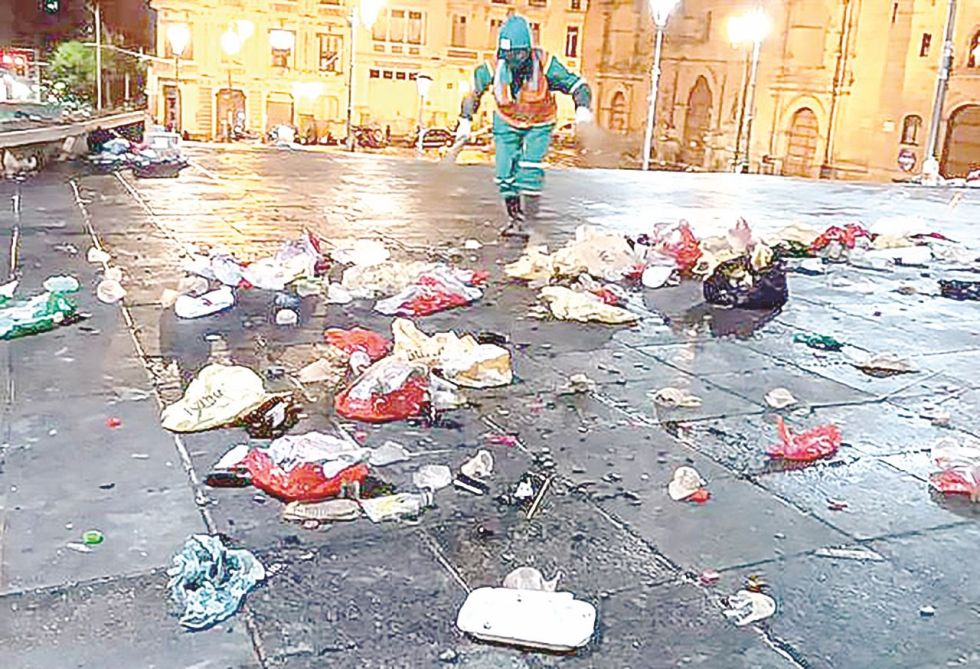 Celebración dejó 16,4 toneladas de basura en La Paz