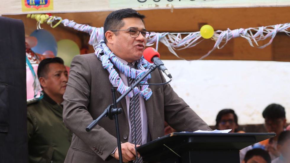 El alcalde de Sucre, Enrique Leaño, en el lanzamiento del Carnaval.