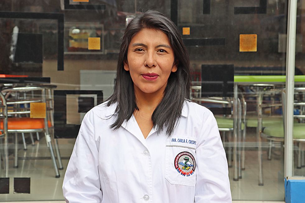 La doctora boliviana Carla Fabiana Crespo Melgar