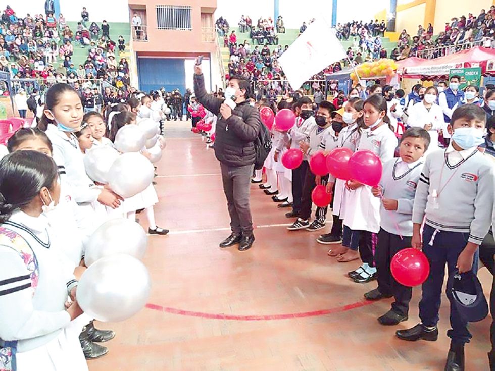 CLASES. La inauguración de las labores educativas en Chuquisaca desarrollada el pasado 1 de febrero.