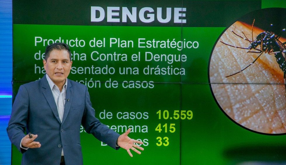 El ministro de Salud, Jeyson Auza, en la presentación del informe epidemiológico.